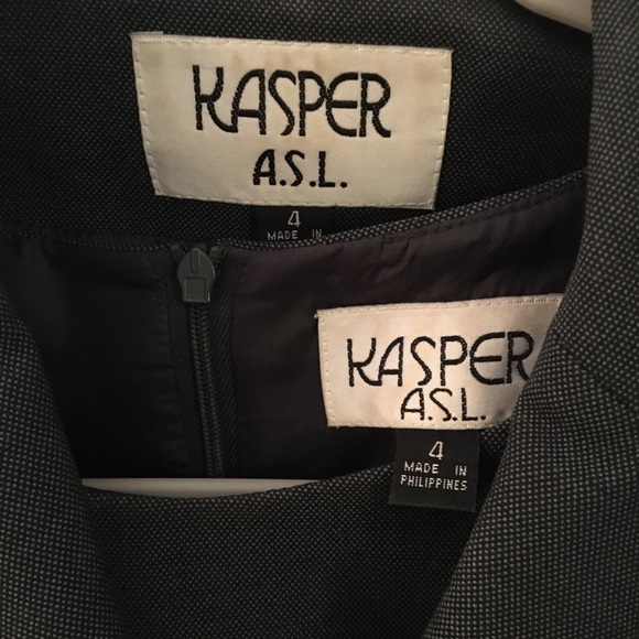 Kasper 2 piece suit, charcoal gray, sz 4 - Picture 8 of 11